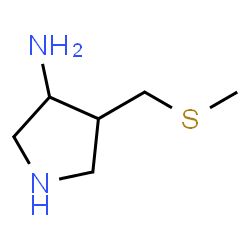 3-Pyrrolidinamine,4-[(methylthio)methyl]-(9CI)结构式