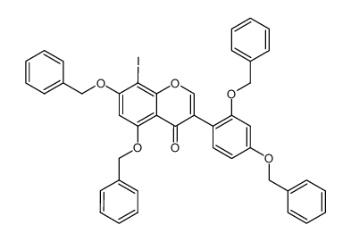 2',4',5,7-tetrakis(benzyloxy)-8-iodoisoflavone Structure