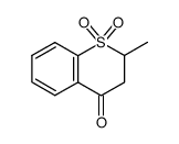 2-Methyl-2,3-dihydro-4H-1-benzothiopyran-4-one 1,1-dioxide structure