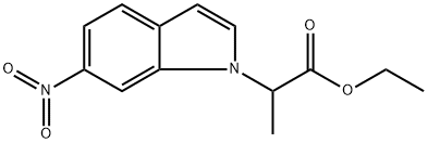 1H-Indole-1-acetic acid, α-methyl-6-nitro-, ethyl ester Structure