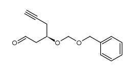 (R)-3-((benzyloxy)methoxy)hex-5-ynal Structure