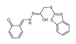 2-(1,3-benzothiazol-2-ylsulfanyl)-N'-[(Z)-(6-oxocyclohexa-2,4-dien-1-ylidene)methyl]acetohydrazide Structure