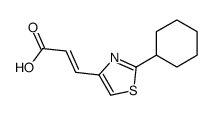 3-(2-cyclohexyl-1,3-thiazol-4-yl)prop-2-enoic acid结构式