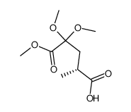 (R)-4,4,5-trimethoxy-2-methyl-5-oxopentanoic acid Structure