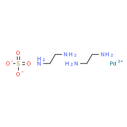 Palladium(2+), bis(1,2-ethanediamine-.kappa.N,.kappa.N)-, (SP-4-1)-, sulfate (1:1)结构式