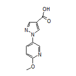 1-(6-甲氧基吡啶-3-基)-1H-吡唑-4-甲酸结构式