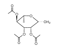 2,3,4-tri-O-acetyl-α,β-L-rhamnopyranoside Structure