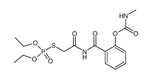 Methyl-carbamic acid 2-[2-(diethoxy-phosphorylsulfanyl)-acetylcarbamoyl]-phenyl ester结构式