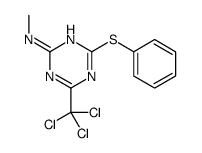 N-methyl-4-phenylsulfanyl-6-(trichloromethyl)-1,3,5-triazin-2-amine Structure