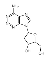 7H-Imidazo[4,5-d]-1,2,3-triazin-4-amine,7-(2-deoxy-b-D-erythro-pentofuranosyl)- structure