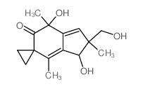 Spiro(cyclopropane-1,5-(5H)inden)-6(3H)-one, 2,7-dihydro-3beta,7alpha-dihydroxy-2alpha-(hydroxymethyl)-2,4,7-trimethyl-结构式