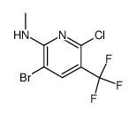 5-bromo-2-chloro-6-methylamino-3-trifluoromethylpyridine Structure