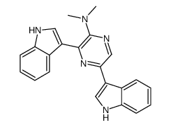 3,5-bis(1H-indol-3-yl)-N,N-dimethylpyrazin-2-amine结构式