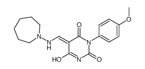 5-[(azepan-1-ylamino)methylidene]-1-(4-methoxyphenyl)-1,3-diazinane-2,4,6-trione结构式