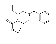 tert-butyl 4-benzyl-2-ethylpiperazine-1-carboxylate Structure