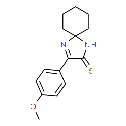 3-(4-Methoxyphenyl)-1,4-diazaspiro-[4.5]dec-3-ene-2-thione structure