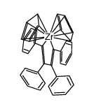 1,1-bis(cyclopentadienyl)zircona-2,3,4,5-tetraphenylcyclopentadiene Structure