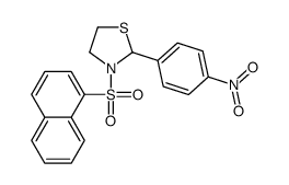 Thiazolidine, 3-(1-naphthalenylsulfonyl)-2-(4-nitrophenyl)- (9CI) structure