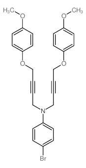 4-bromo-N,N-bis[4-(4-methoxyphenoxy)but-2-ynyl]aniline structure