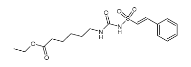 ethyl 6-(3-(styrylsulfonyl)ureido)hexanoate结构式