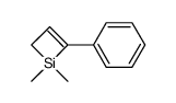 1,1-dimethyl-2-phenyl-1-sila-2-cyclobutene结构式