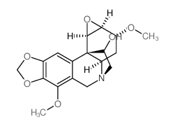 2H,5H-4,10b-Ethano[1,3]dioxolo[4,5-j]oxireno[a] phenanthridin-11-ol, 1a,3,3a,10c-tetrahydro-2,6-dimethoxy-, (1aS, 2R,3aR,4R,10bS,10cR,11R)- Structure