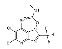 1-(methylcarbamoyloxy)-6-chloro-5,7-dibromo-2-(trifluoromethyl)-1H-imidazo(4,5-b)pyridine Structure