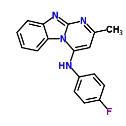 Pyrimido[1,2-a]benzimidazol-4-amine, N-(4-fluorophenyl)-2-methyl- (9CI) Structure