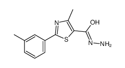 4-methyl-2-(3-methylphenyl)-1,3-thiazole-5-carbohydrazide结构式