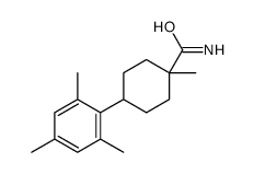 1-methyl-4-(2,4,6-trimethylphenyl)cyclohexane-1-carboxamide结构式