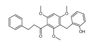 1-[3-(2-Hydroxy-benzyl)-2,4,6-trimethoxy-phenyl]-3-phenyl-propan-1-one Structure