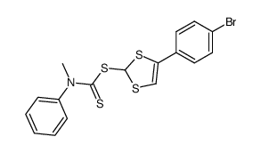 Methyl-phenyl-dithiocarbamic acid 4-(4-bromo-phenyl)-[1,3]dithiol-2-yl ester Structure