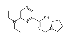 6-(diethylamino)-N-(pyrrolidin-1-ylmethyl)pyrazine-2-carbothioamide结构式