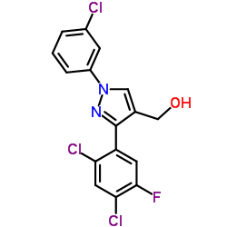 (3-(2,4-DICHLORO-5-FLUOROPHENYL)-1-(3-CHLOROPHENYL)-1H-PYRAZOL-4-YL)METHANOL Structure