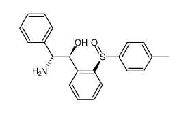 (1R,2S)-2-amino-2-phenyl-1-{(S)-2-(p-toluenesulfinyl)phenyl}-ethanol结构式