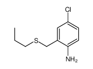 4-chloro-2-(propylsulfanylmethyl)aniline Structure