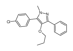 5-(4-chlorophenyl)-1-methyl-3-phenyl-4-propoxypyrazole结构式