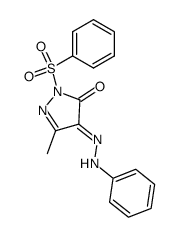 2-Benzenesulfonyl-5-methyl-4-(phenyl-hydrazono)-2,4-dihydro-pyrazol-3-one结构式