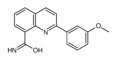 2-(3-methoxyphenyl)quinoline-8-carboxamide结构式