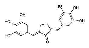 2,5-bis[(3,4,5-trihydroxyphenyl)methylidene]cyclopentan-1-one Structure