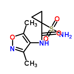 Cyclopropanecarboxamide, 1-(aminosulfonyl)-N-(3,5-dimethyl-4-isoxazolyl)-结构式