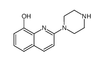 1-(8-hydroxyquinolin-2-yl)piperazine结构式