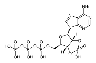 ((3aR,4R,6R,6aR)-6-(6-amino-9H-purin-9-yl)-2-hydroxy-2-oxidotetrahydrofuro[3,4-d][1,3,2]dioxaphosphol-4-yl)methyl tetrahydrogen triphosphate Structure