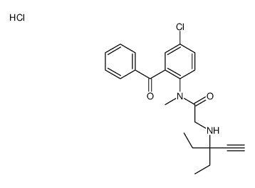 N-(2-benzoyl-4-chlorophenyl)-2-(3-ethylpent-1-yn-3-ylamino)-N-methylacetamide,hydrochloride Structure