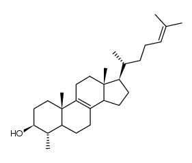 4α-Methylcholesta-8,24-dien-3β-ol structure