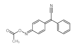 2,5-Cyclohexadiene-.delta.(1,.alpha.)-acetonitrile, 4-oxo-.alpha.-phenyl-, O-acetyloxime structure