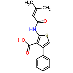 2-[(3-METHYLBUT-2-ENOYL)AMINO]-4-PHENYLTHIOPHENE-3-CARBOXYLIC ACID图片