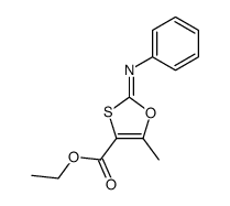 ethyl 5-methyl-2-phenylimino-1,3-oxathiole-4-carboxylate结构式