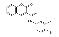 coumarin-3-carboxy-(4-bromo-3-methyl)-anilide Structure