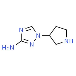 1H-1,2,4-Triazol-3-amine,1-(3-pyrrolidinyl)-(9CI) Structure